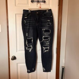 Judy Blue Distressed Skinny Fit Jeans Size 14W